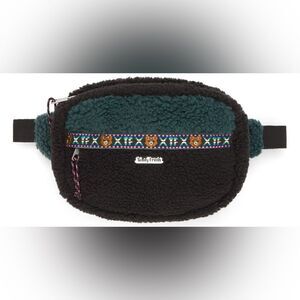 Teddy Fresh Forest Green/ Black Sherpa Bum Bag